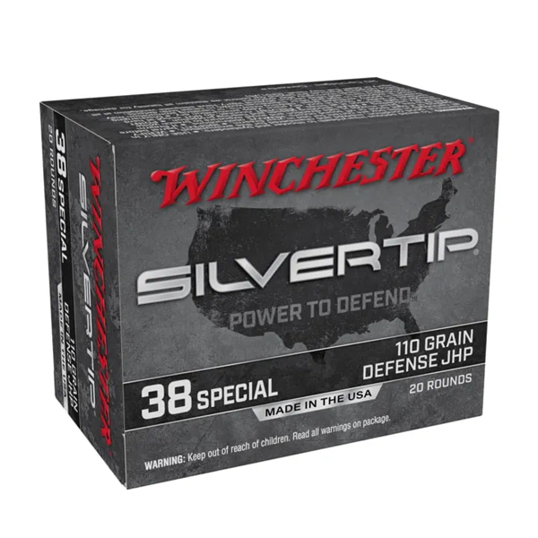 500Rds of Winchester SUPER-X HANDGUN .38 Special 110 grain Silvertip Jacketed Hollow Point