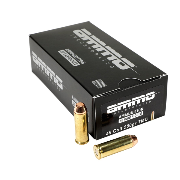 Ammo, Inc. Signature .45 Colt 250 grain Total Metal Jacket Brass Cased 500Rds
