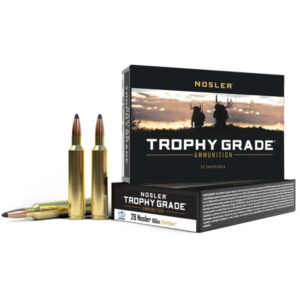 NOSLER .28 NOSLER PARTITION 160 GRAIN BRASS CASED 300 ROUNDS