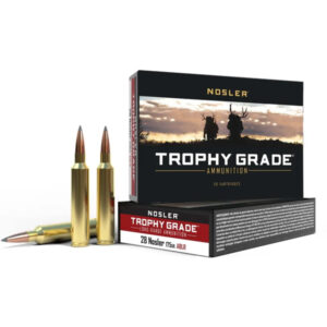 NOSLER TROPHY GRADE .28 NOSLER 175 GRAIN ACCUBOND LONG RANGE BRASS CASED 300 ROUNDS
