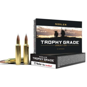 NOSLER TROPHY GRADE .22 NOSLER 70 GRAIN JACKETED SOFT POINT BRASS CASED 500 ROUNDS