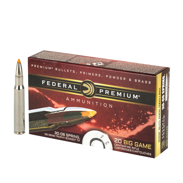Federal, Vital-Shok, .30-06 Springfield, Trophy Bonded Tip, 180 Grain Of 500 Rounds