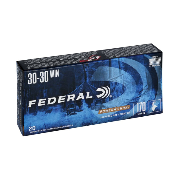 Federal Premium Power-Shok .30-30 Winchester 170 grain Jacketed Soft Point 1000Rds