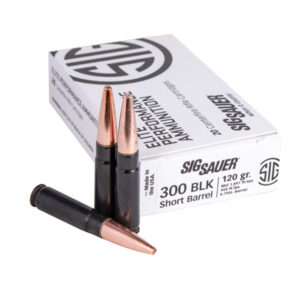 500Rds of Sig Sauer SBR Solid Copper .300 AAC Blackout 205 grain Hunting Tipped Brass Cased Centerfire Rifle Ammunition