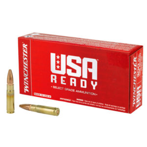500Rds of Winchester USA READY .300 AAC Blackout 125 grain Open Tip Centerfire Rifle Ammunition