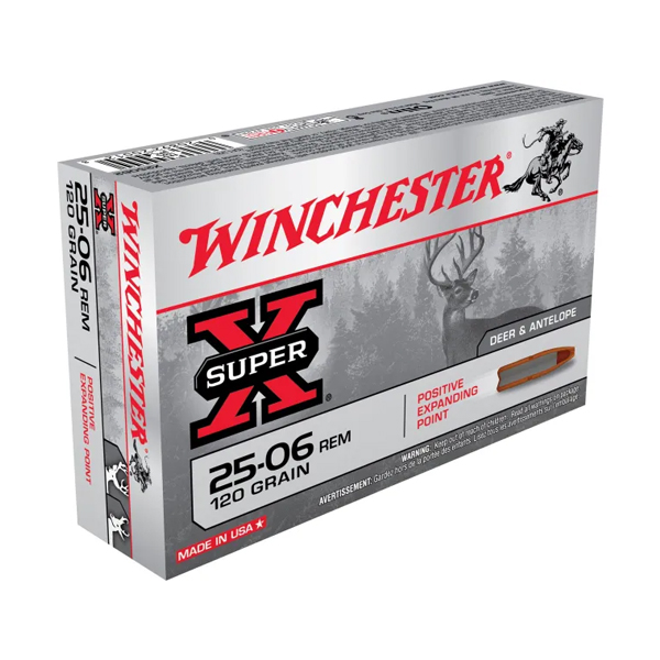 500Rds of Winchester Super-X Ammunition 25-06 Remington 120 Grain Positive Expanding Point