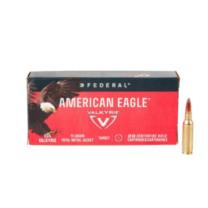 500Rds of Federal American Eagle .224 Valkyrie Ammunition 75 Grain Total Metal Jacket 3000fps
