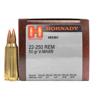 HORNADY VARMINT EXPRESS .22-250 REMINGTON 50 GRAIN V-MAX 500 ROUNDS