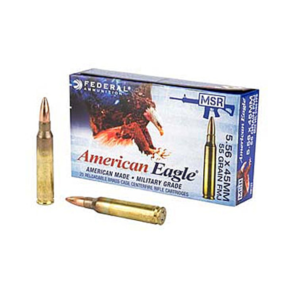 1000rds of Federal Premium 5.56mm 55gr Full Metal Jacket Boat Tail Brass Centerfire Rifle Ammunition