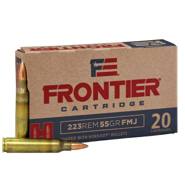500Rds of Hornady Frontier .223 Remington 55 Grain Full Metal Jacket Centerfire Rifle Ammunition