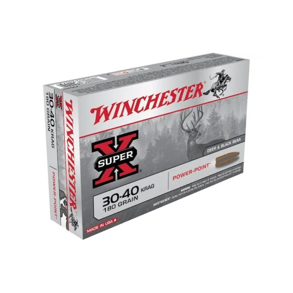 WINCHESTER SUPER-X AMMUNITION 30-40 KRAG 180 GRAIN POWER-POINT 300 ROUND
