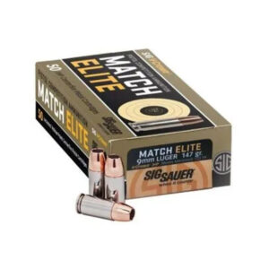 500rds of Sig Sauer V-Crown Ammo 9mm Luger 115 grain Jacketed Hollow Point Brass Cased