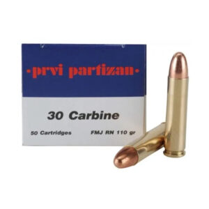 PRVI PARTIZAN AMMUNITION 30 CARBINE 110 GRAIN FULL METAL JACKET 500 ROUNDS