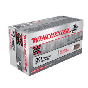 WINCHESTER SUPER-X RIFLE .30 CARBINE 110 GRAIN HOLLOW SOFT POINT 500 ROUNDS