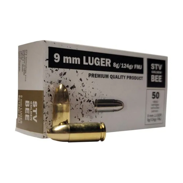 500rds of STV Golden Bee 9mm Luger 124 Grain Full Metal Jacket