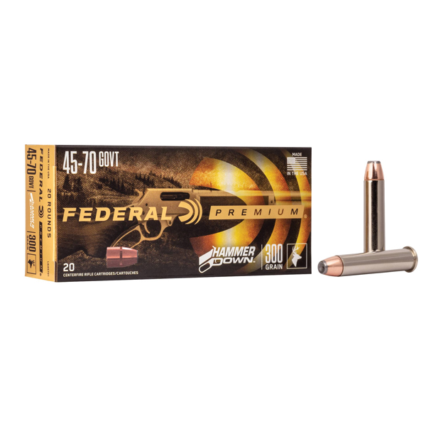 FEDERAL PREMIUM HAMMER DOWN .45-70 GOVERNMENT 300 GRAIN BONDED SOFT POINT 500 ROUNDS