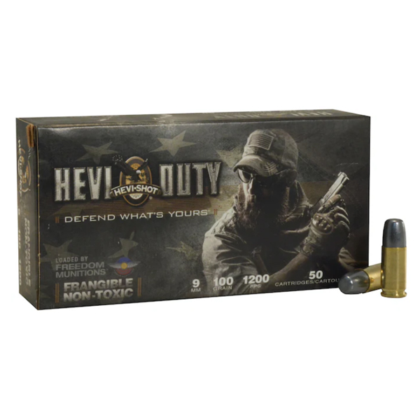 500Rounds of HEVI-Shot HEVI-Duty Centerfire Loaded Cartridges 9mm 100 Grain