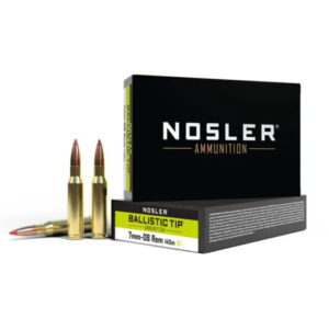 NOSLER 7MM-08 REMINGTON 140 GRAIN JACKETED SOFT POINT BRASS CASED CENTERFIRE RIFLE AMMUNITION 40059 CALIBER: 7MM-08 REMINGTON, NUMBER OF ROUNDS: 500