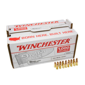 Winchester USA HANDGUN 9mm Luger 115 grain Full Metal Jacket 1000Rounds