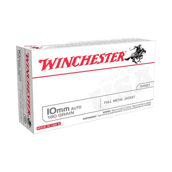 1000rds of Winchester USA WHITE BOX 10mm Auto 180 grain Full Metal Jacket