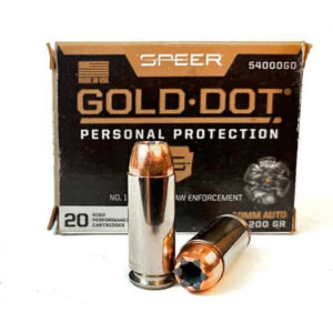 500rds of Speer Gold Dot 10mm Auto 200 grain Gold Dot Hollow Point