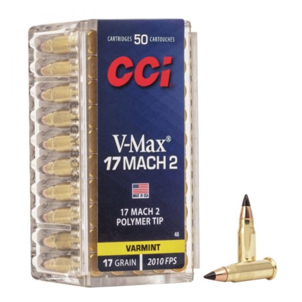 500rds of CCI 17 Hornady Mach 2 Ammo 17 Grain Hornady V-Max