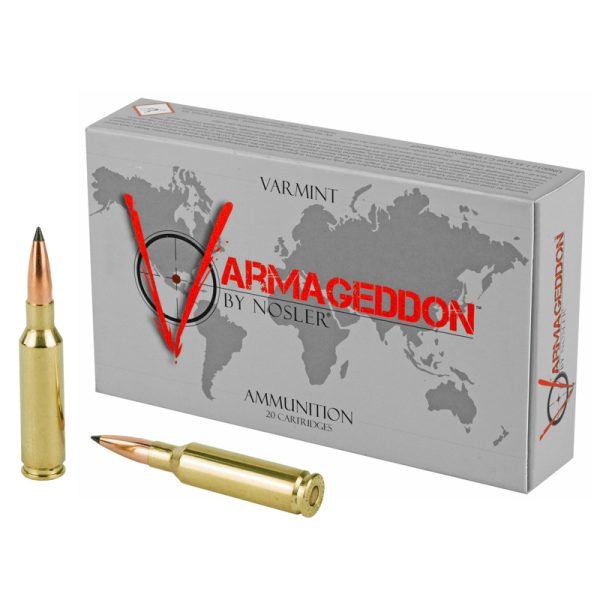 500Rds of Nosler Varmageddon Ammunition 6.5 Creedmoor 90 Grain Polymer Tip Flat Base