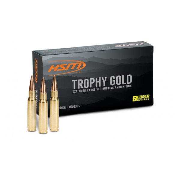 HSM TROPHY GOLD AMMUNITION 300 WEATHERBY MAGNUM 185 GRAIN BERGER HUNTING VLD HOLLOW POINT BOAT TAIL 300 ROUNDS