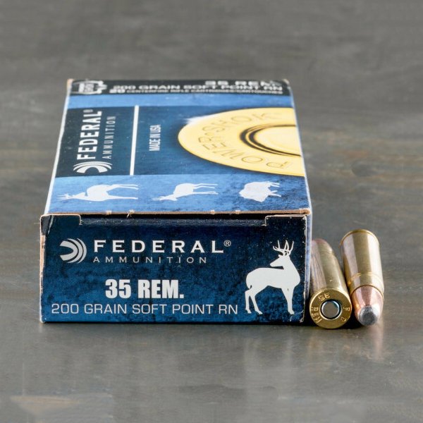 FEDERAL PREMIUM POWER- SHOK .35 REMINGTON 200 GRAIN JACKETED SOFT POINT 500 ROUNDS