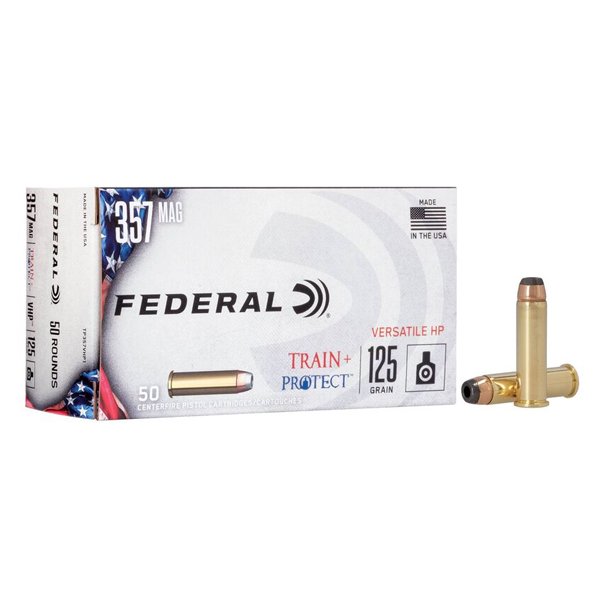 500Rds of Federal Premium Centerfire Handgun Ammunition .357 Magnum 125 grain Versatile Hollow Point